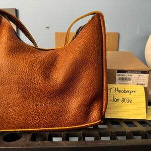 Portland Leather Almost Perfect (AP) Medium Aspen Shoulder bag, color Sienna